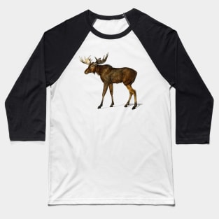 Vintage moose hand drawn Baseball T-Shirt